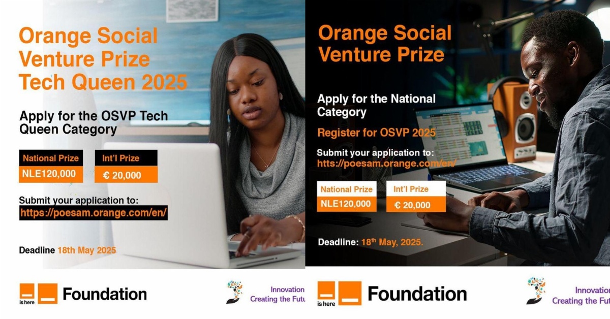 With May 18, 2025 Deadline Approaching, Applicants Urged to Apply for Orange Social Venture Prize and Win Exciting Prizes